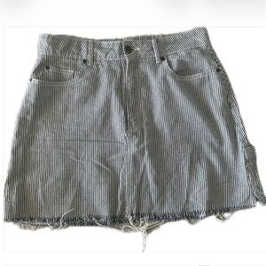 RVCA Striped Denim Mini Skirt